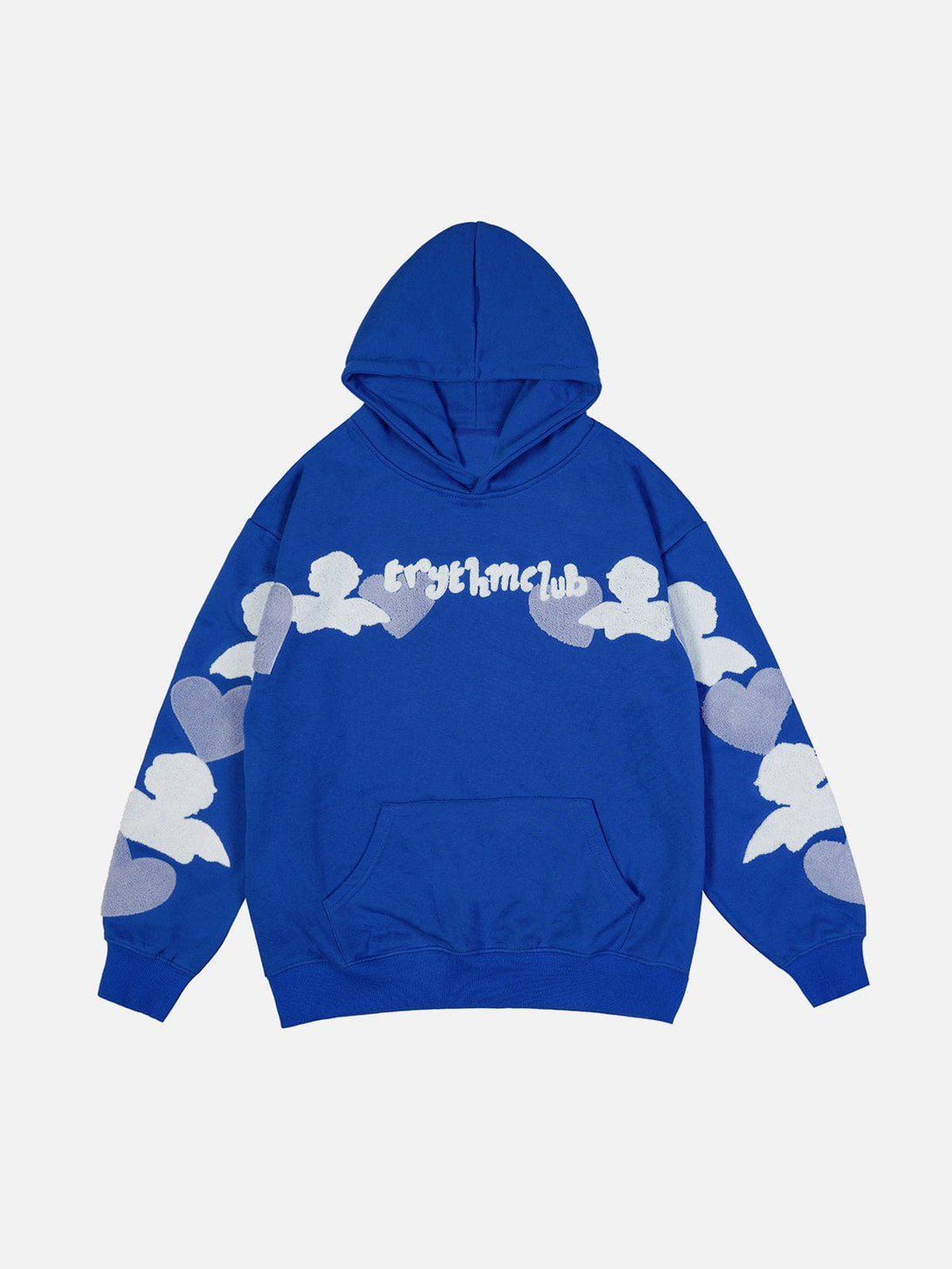 Ellesey - Flocked Heart Hoodie- Streetwear Fashion - ellesey.com