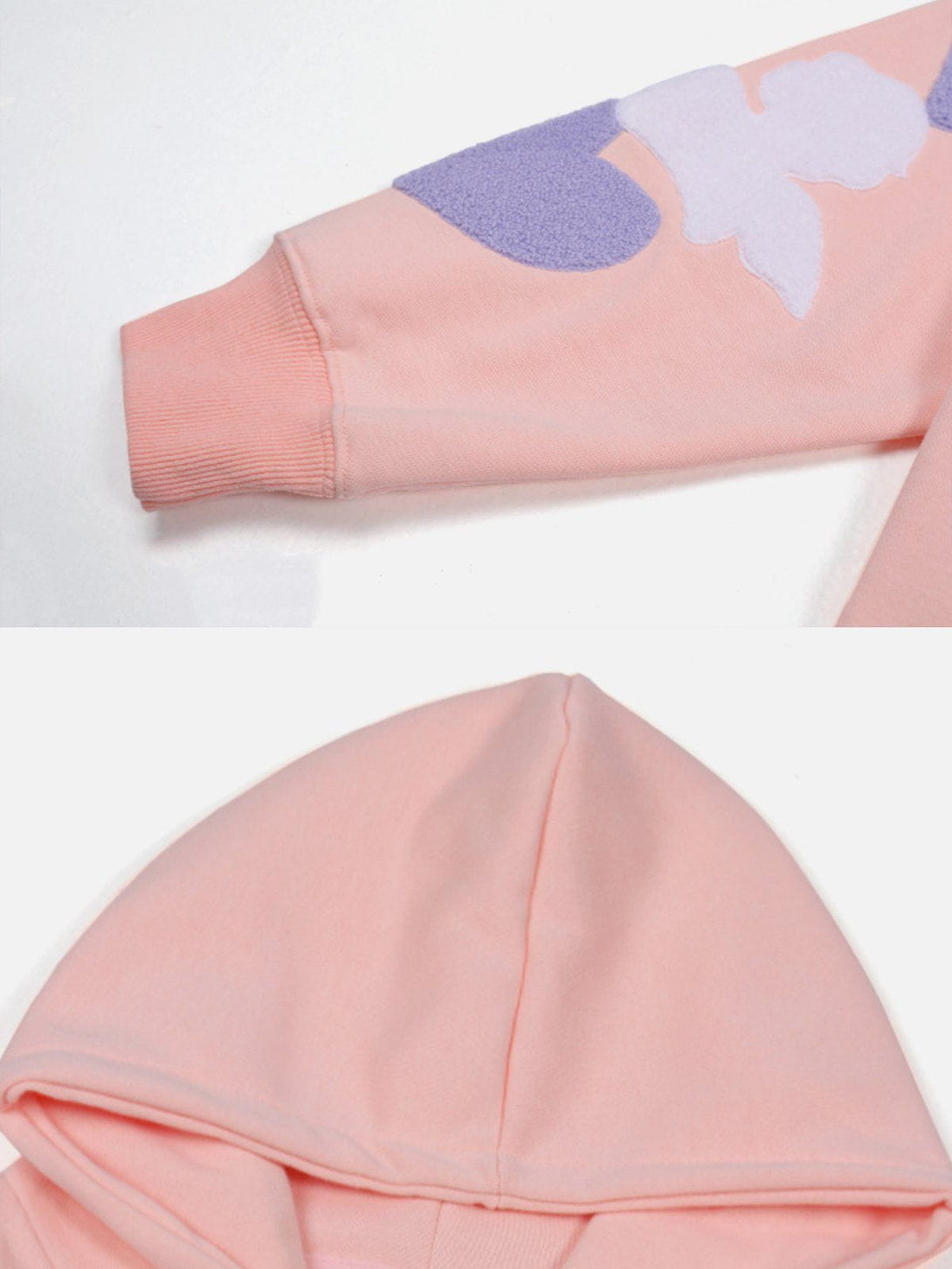 Ellesey - Flocked Heart Hoodie- Streetwear Fashion - ellesey.com