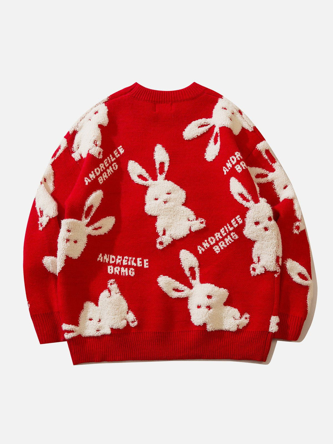 Ellesey - Flocked Rabbit Jacquard Sweater-Streetwear Fashion - ellesey.com