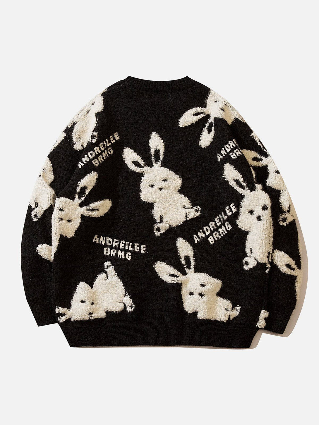 Ellesey - Flocked Rabbit Jacquard Sweater-Streetwear Fashion - ellesey.com