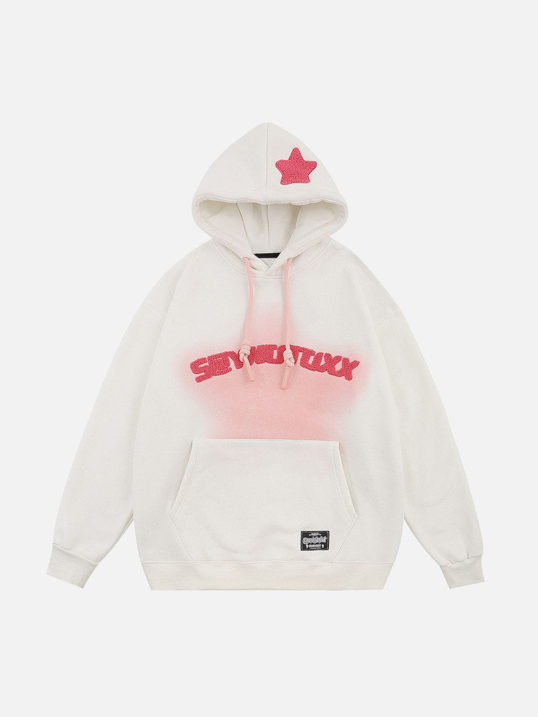 Ellesey - Flocked Star Embroidery Hoodie- Streetwear Fashion - ellesey.com