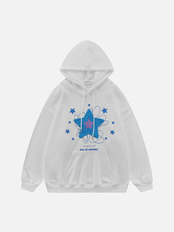 Ellesey - Flocked Star Hoodie- Streetwear Fashion - ellesey.com