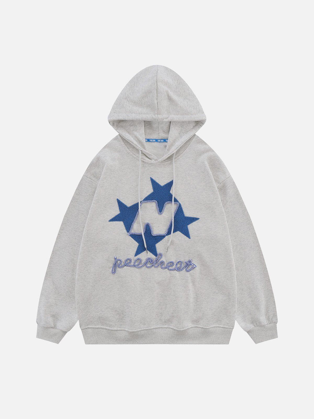 Ellesey - Flocked Stars Print Hoodie- Streetwear Fashion - ellesey.com