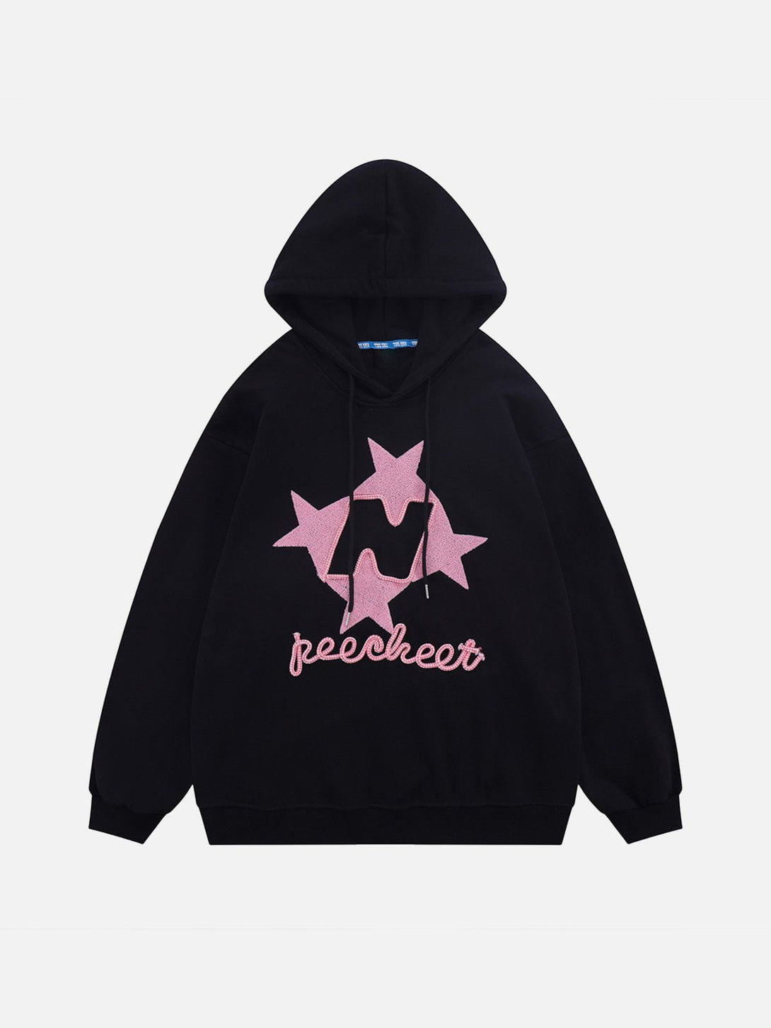 Ellesey - Flocked Stars Print Hoodie- Streetwear Fashion - ellesey.com