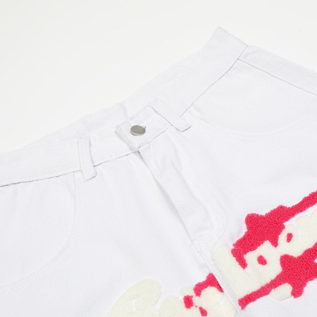 Ellesey - Flocking Letter Print Shorts- Streetwear Fashion - ellesey.com