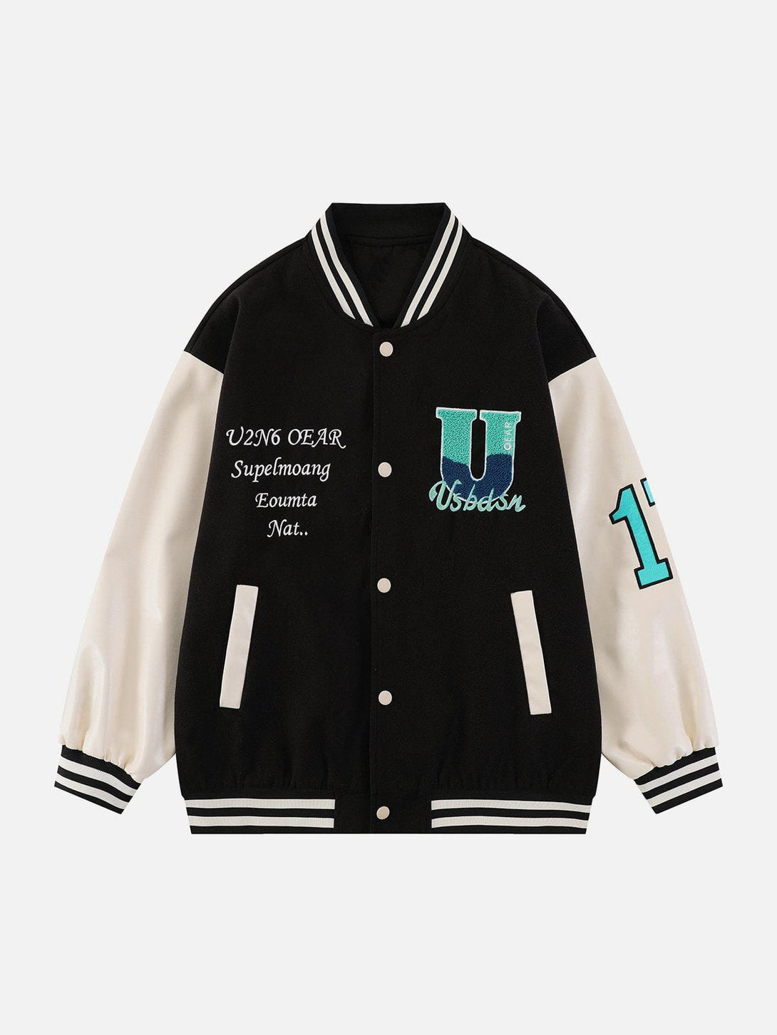 Ellesey - Flocking Letters A Varsity Jacket- Streetwear Fashion - ellesey.com