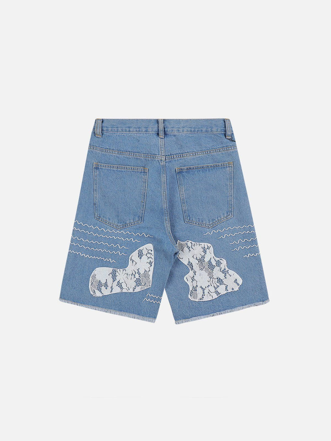 Ellesey - Flocking Star Denim Shorts- Streetwear Fashion - ellesey.com