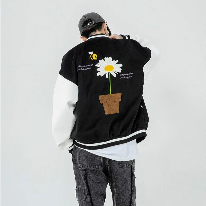 Ellesey - Flower Black Jacket- Streetwear Fashion - ellesey.com
