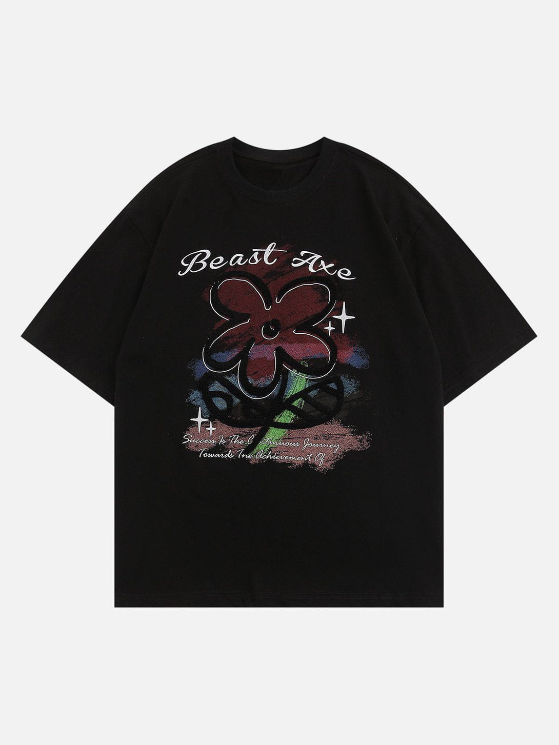 Ellesey - Flower Embroidery Tee- Streetwear Fashion - ellesey.com