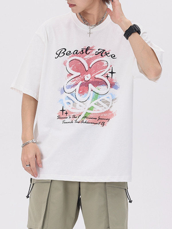 Ellesey - Flower Embroidery Tee- Streetwear Fashion - ellesey.com