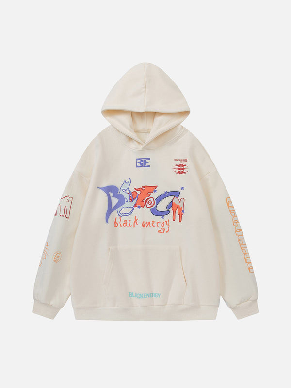 Ellesey - Foam Print Racing Hoodie- Streetwear Fashion - ellesey.com