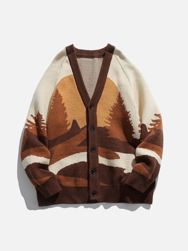 Ellesey - Forest Sunrise Cardigan-Streetwear Fashion - ellesey.com