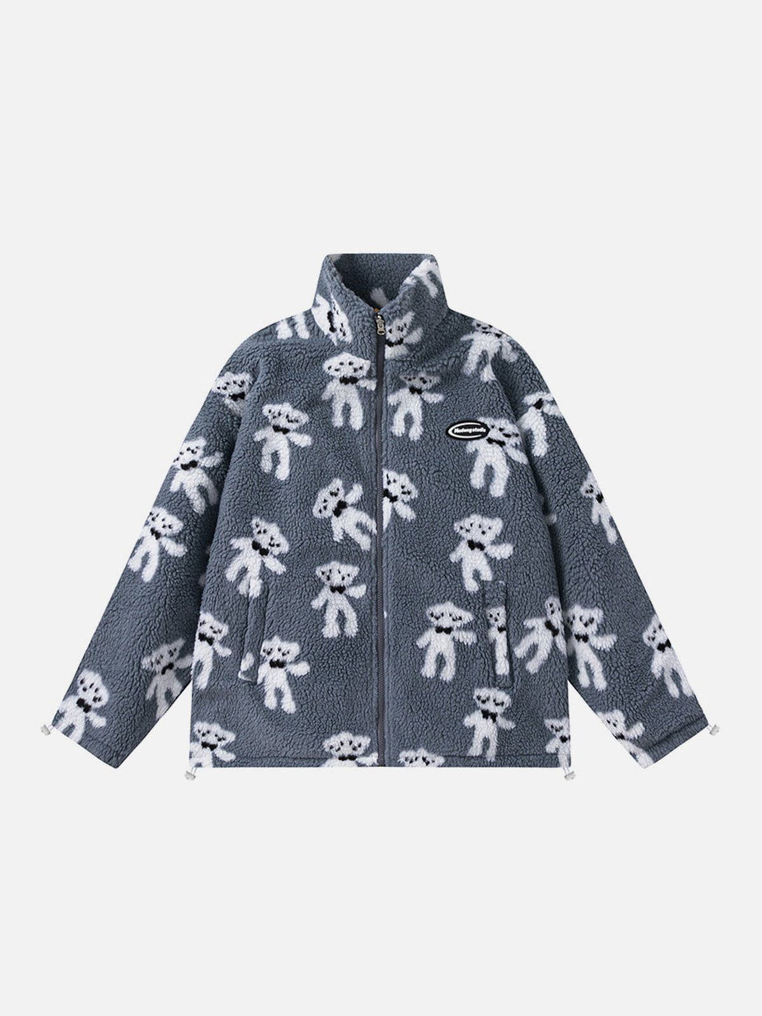 Ellesey - Full Print Bear Reversible Winter Coat-Streetwear Fashion - ellesey.com