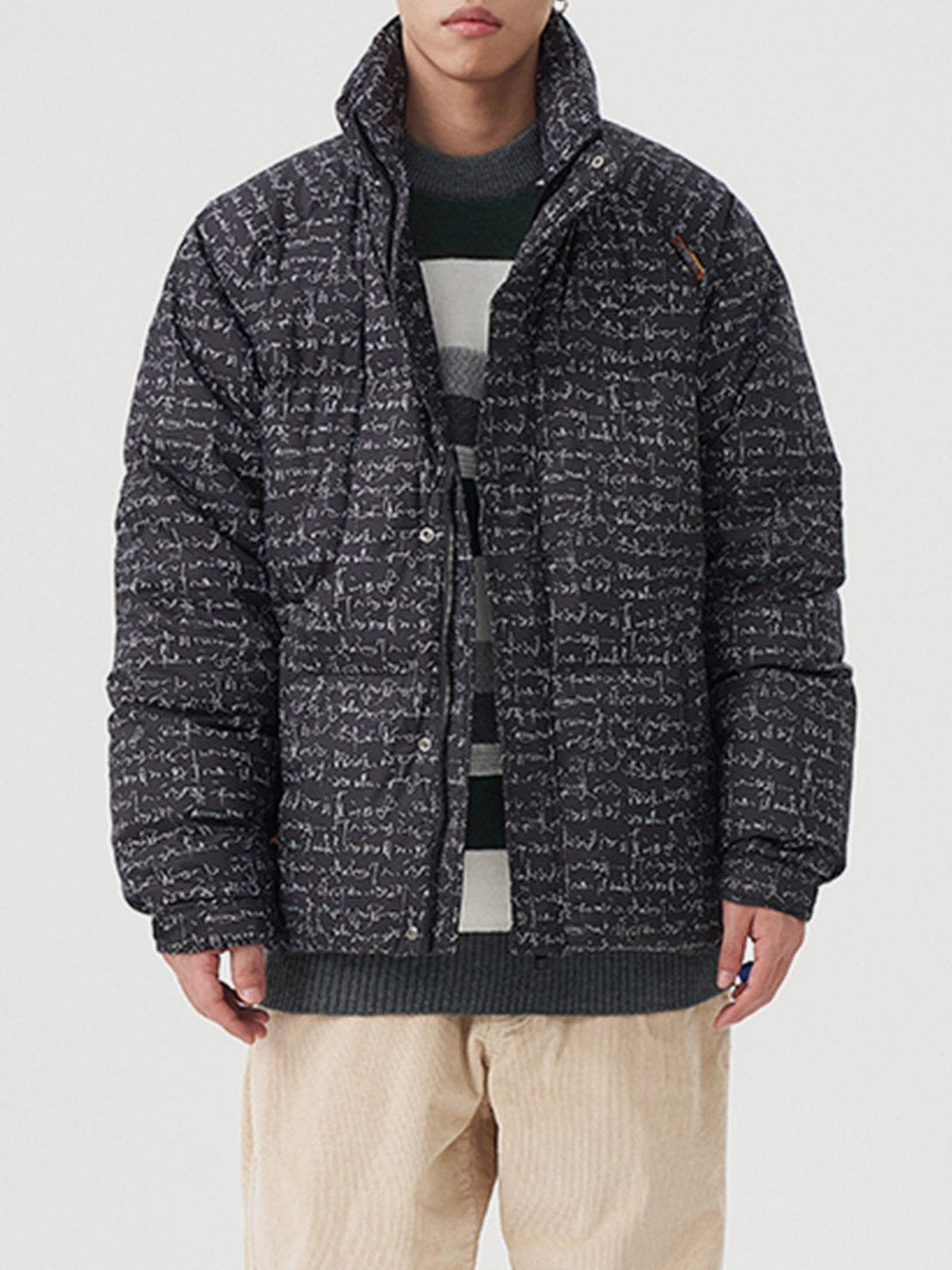 Ellesey - Full Print Letter Down Coat-Streetwear Fashion - ellesey.com