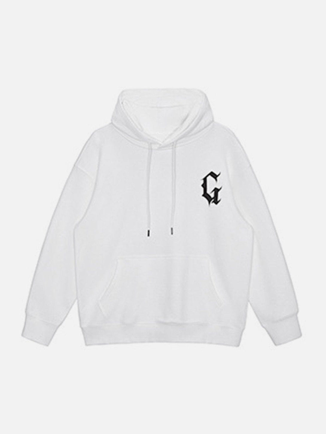 Ellesey - G Gothic Letter Print Hoodie- Streetwear Fashion - ellesey.com