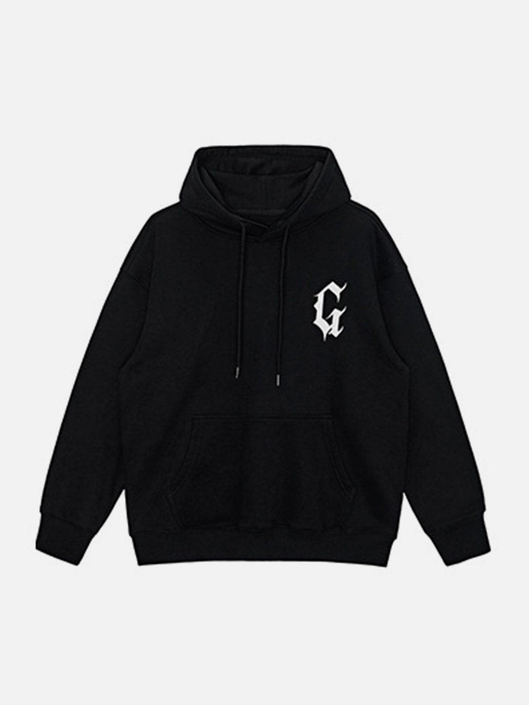 Ellesey - G Gothic Letter Print Hoodie- Streetwear Fashion - ellesey.com