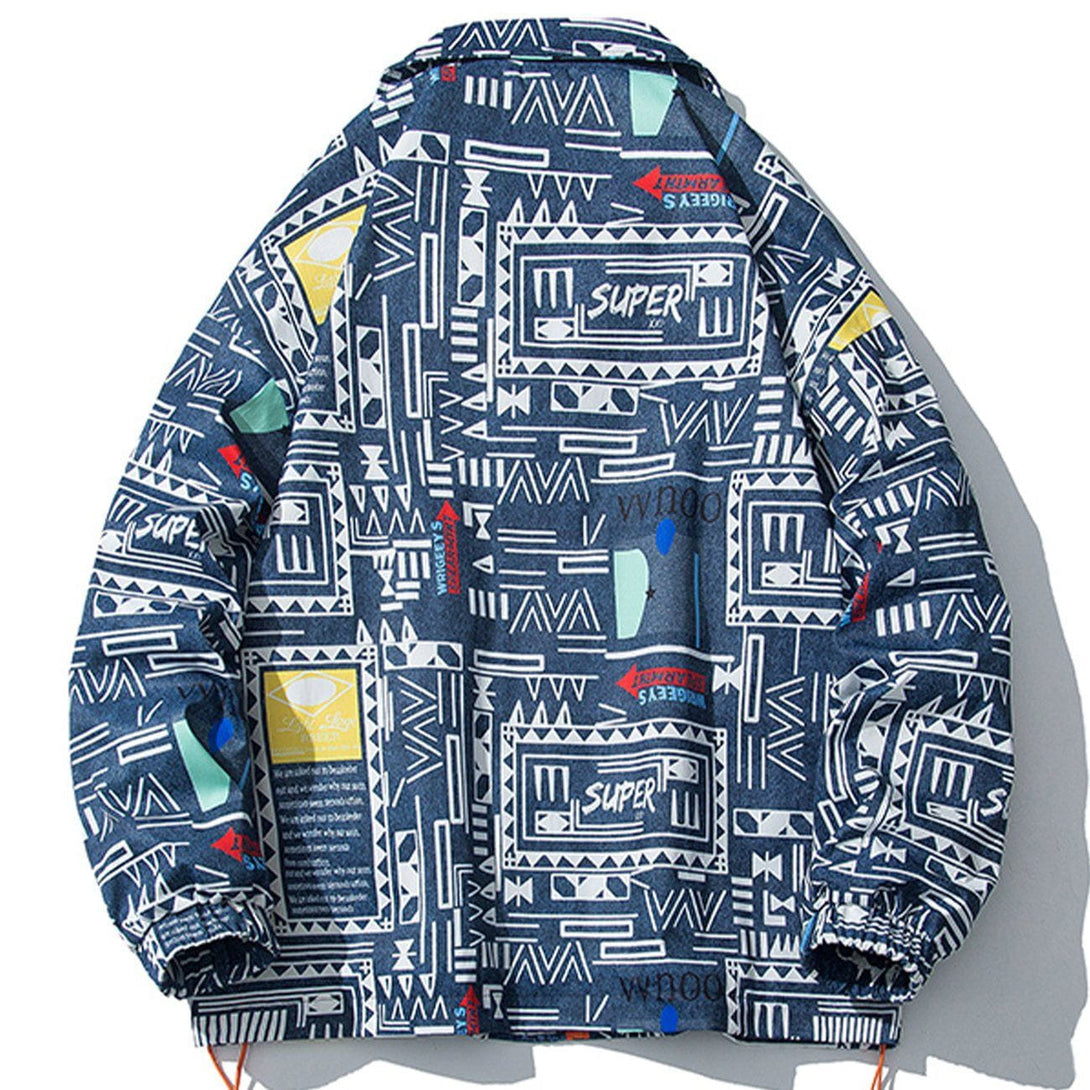 Ellesey - Geometric Graffiti Print Jacket- Streetwear Fashion - ellesey.com