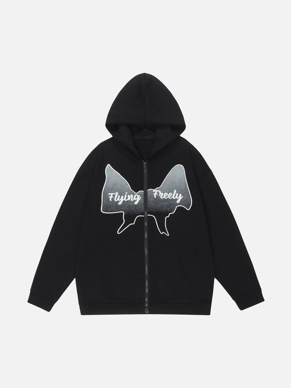 Ellesey - Gradient Bow Print Hoodie- Streetwear Fashion - ellesey.com