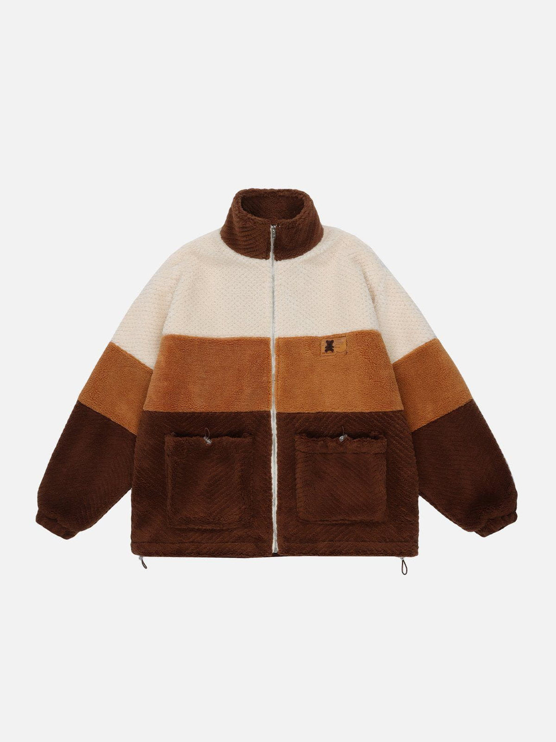 Ellesey - Gradient Panel Sherpa Winter Coat-Streetwear Fashion - ellesey.com