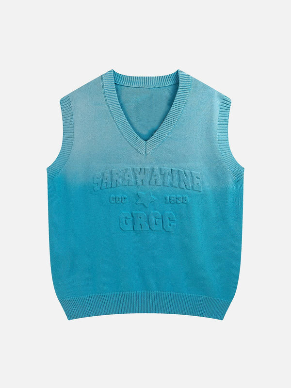 Ellesey - Gradient Sweater Vest-Streetwear Fashion - ellesey.com