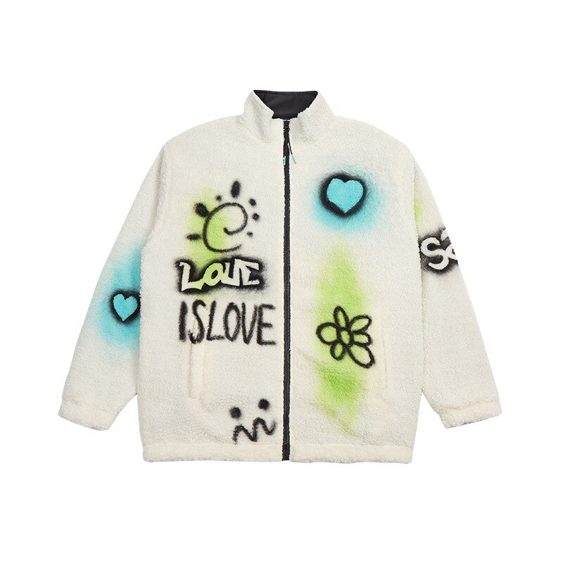 Ellesey - Graffiti Soft Waxy Lamb Velvet Jacket- Streetwear Fashion - ellesey.com