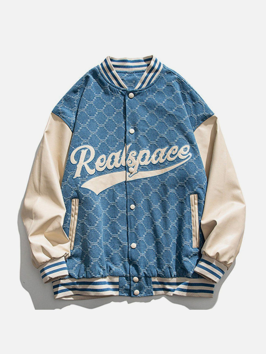 Ellesey - Grid Letter Varsity Jacket- Streetwear Fashion - ellesey.com