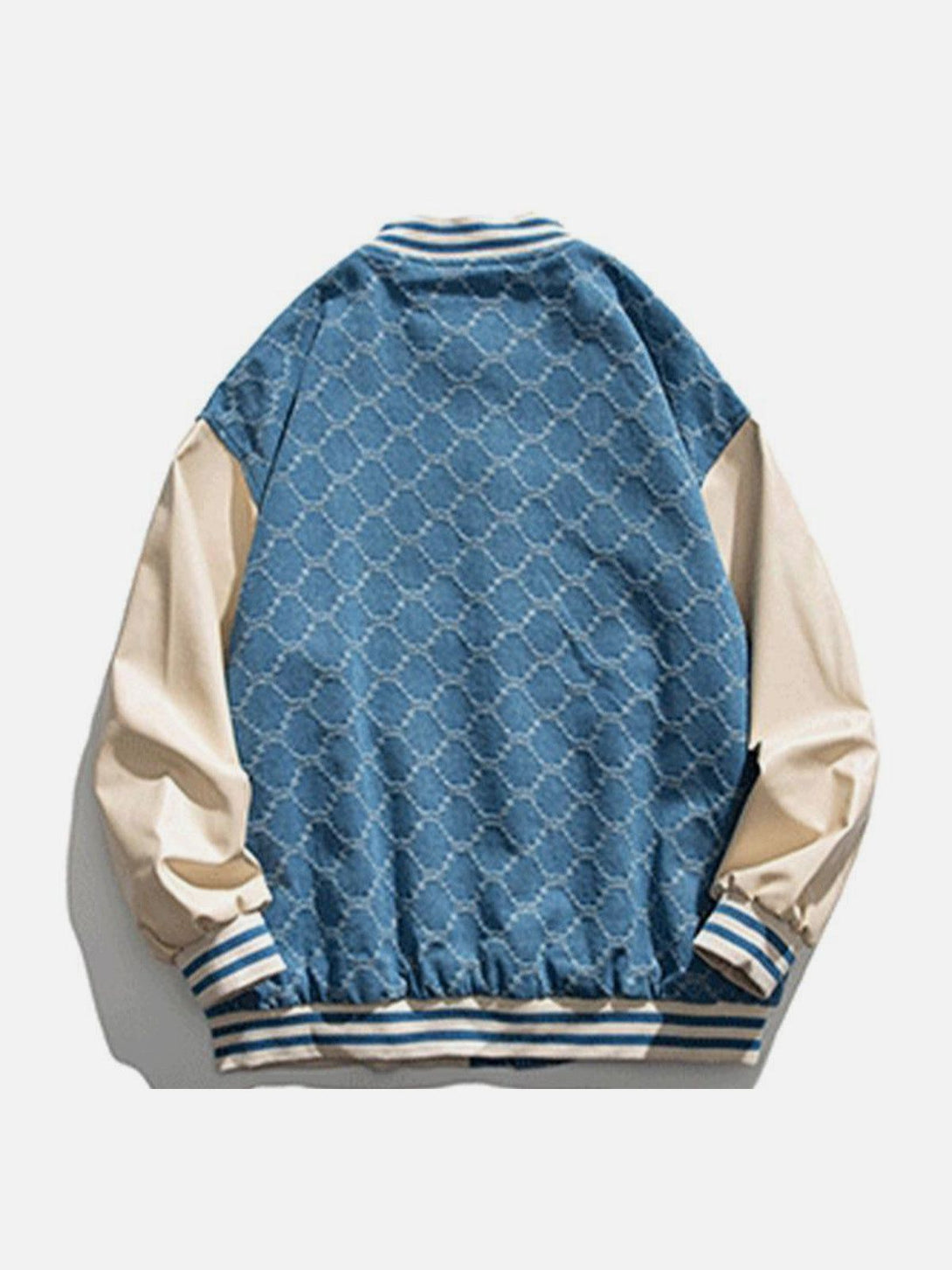 Ellesey - Grid Letter Varsity Jacket- Streetwear Fashion - ellesey.com