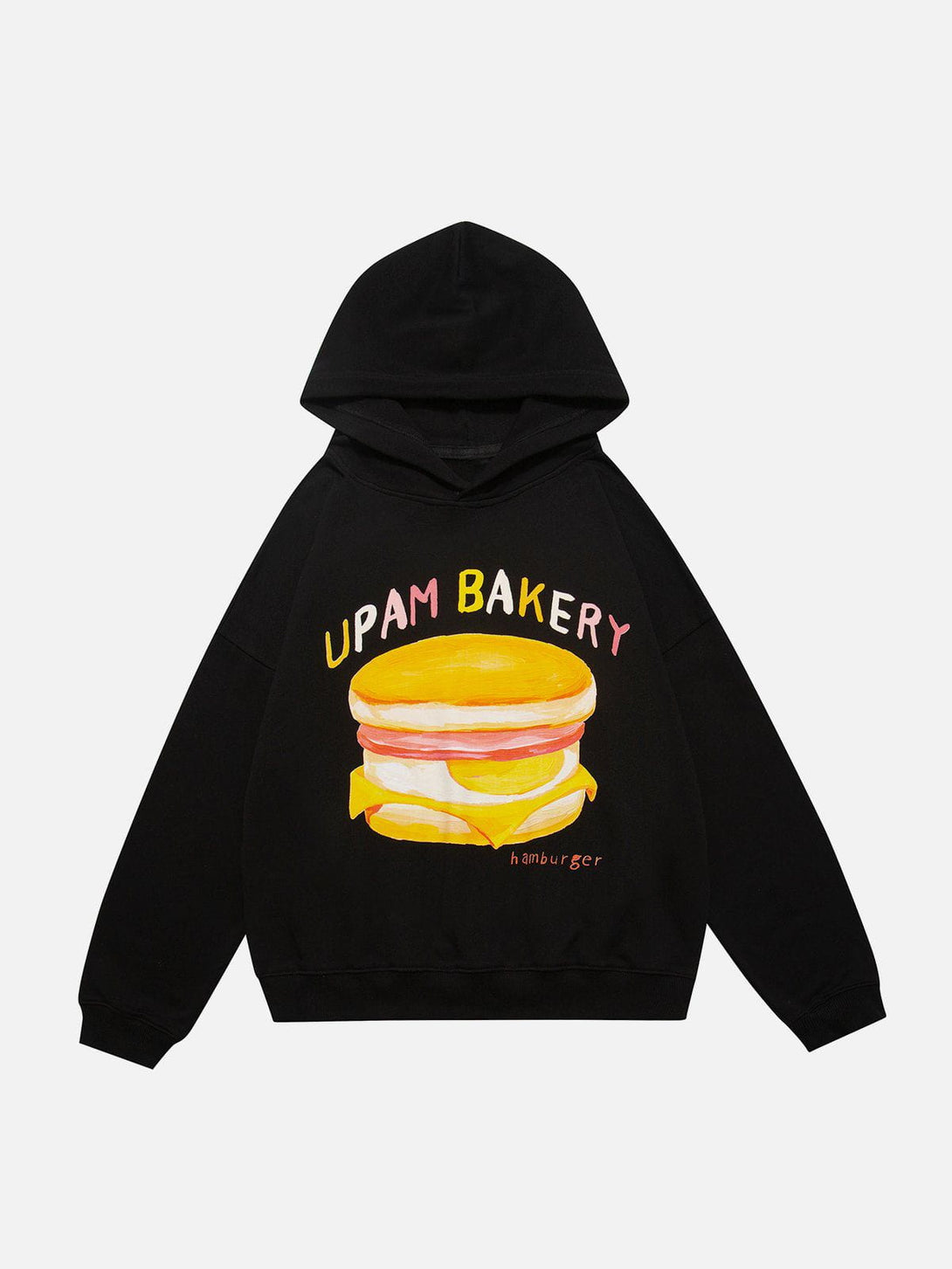 Ellesey - Hamburger Print Hoodie- Streetwear Fashion - ellesey.com