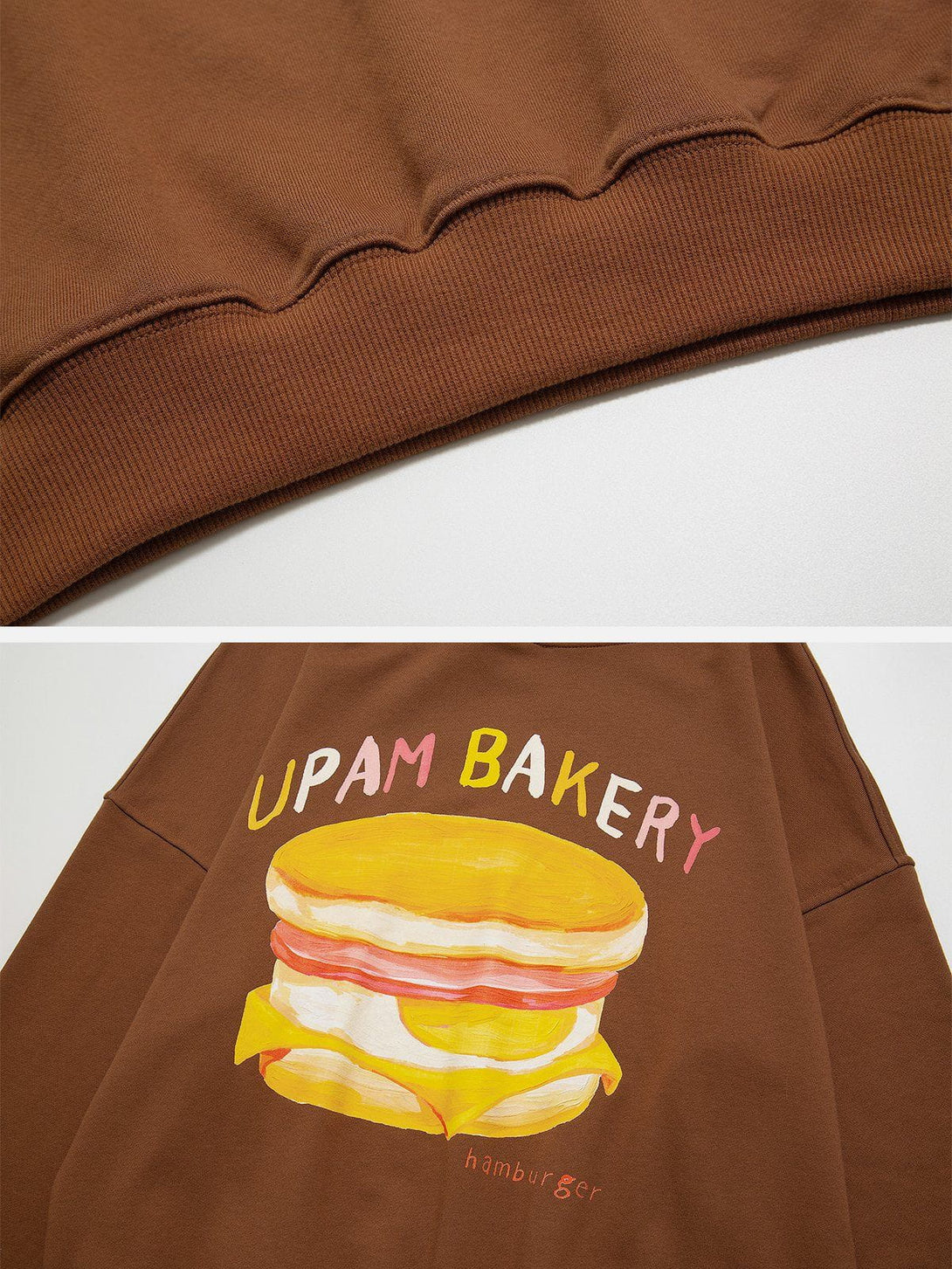 Ellesey - Hamburger Print Hoodie- Streetwear Fashion - ellesey.com