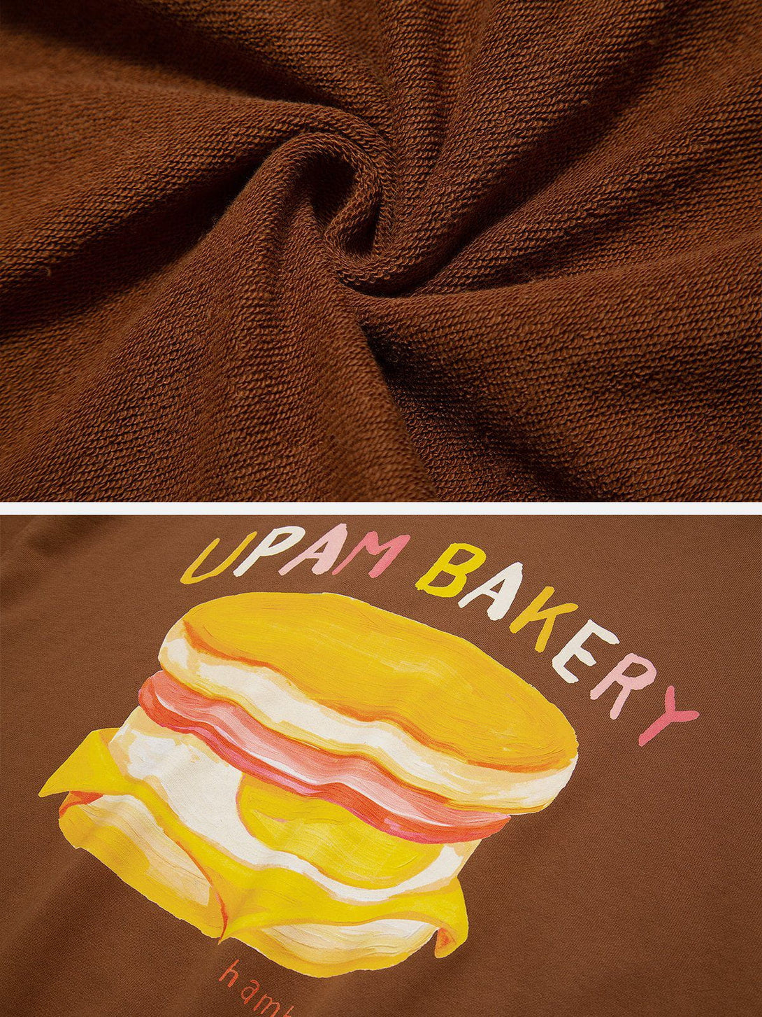 Ellesey - Hamburger Print Hoodie- Streetwear Fashion - ellesey.com