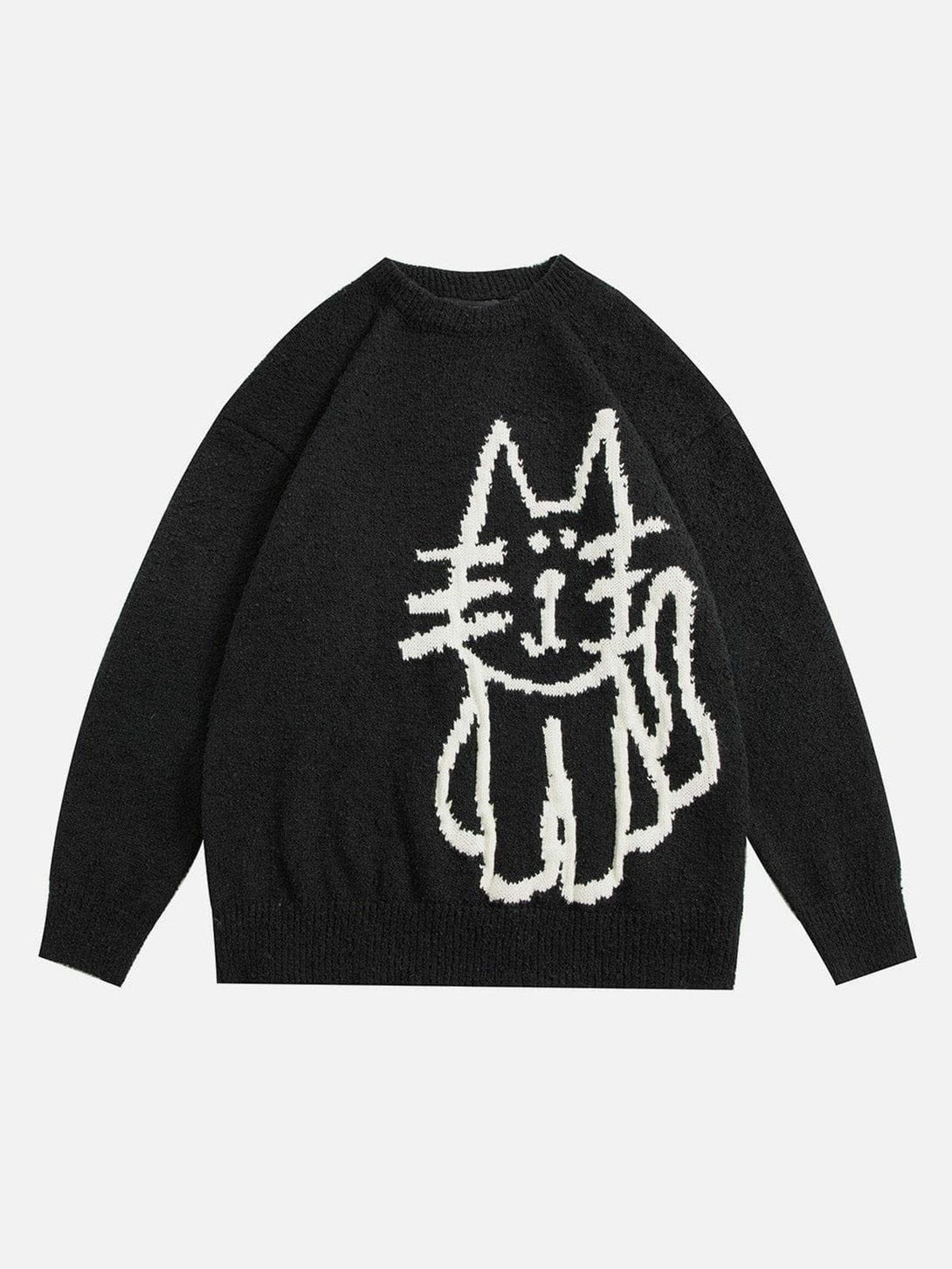 Ellesey - Hand Drawn Cat Sweater-Streetwear Fashion - ellesey.com