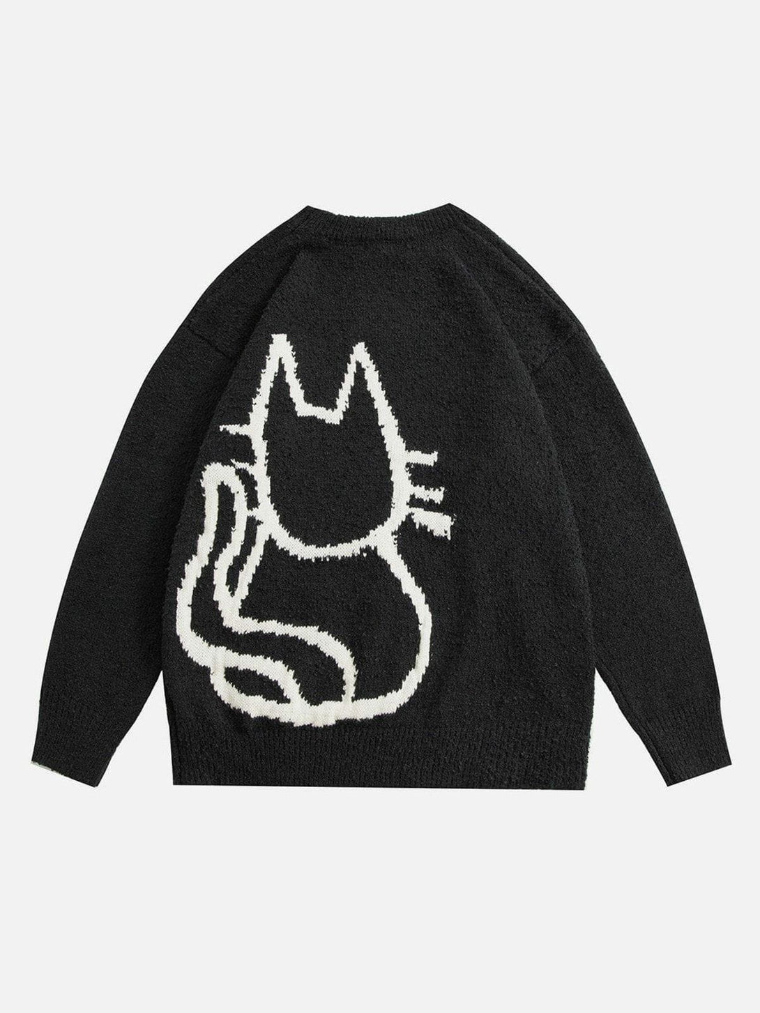 Ellesey - Hand Drawn Cat Sweater-Streetwear Fashion - ellesey.com