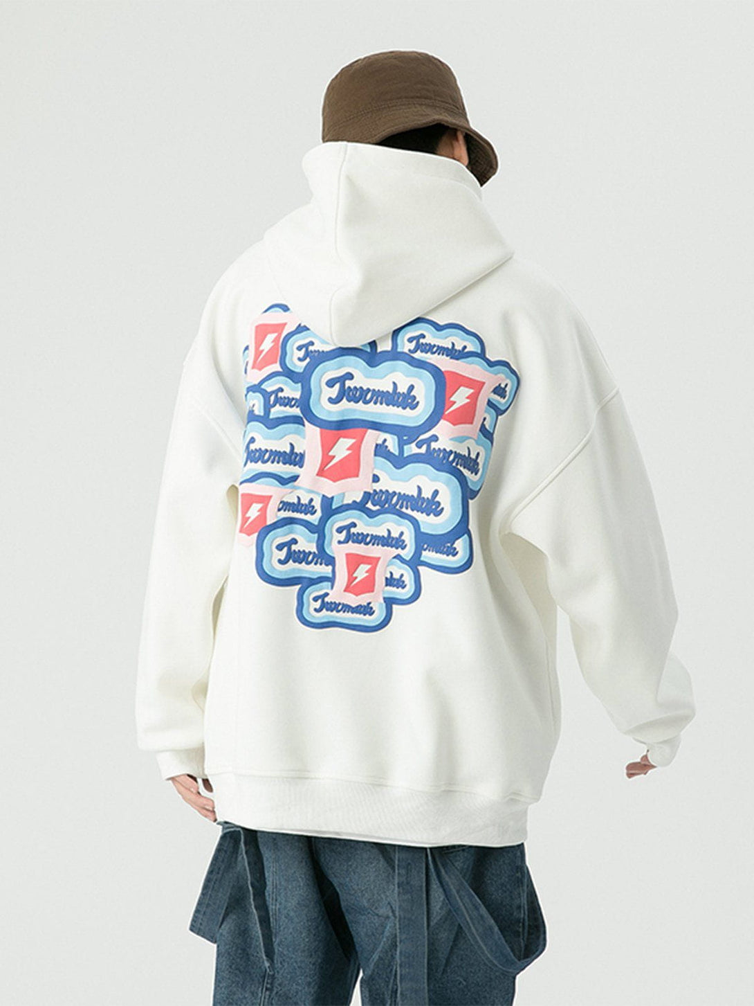 Ellesey - Heart Letter Print Hoodie- Streetwear Fashion - ellesey.com