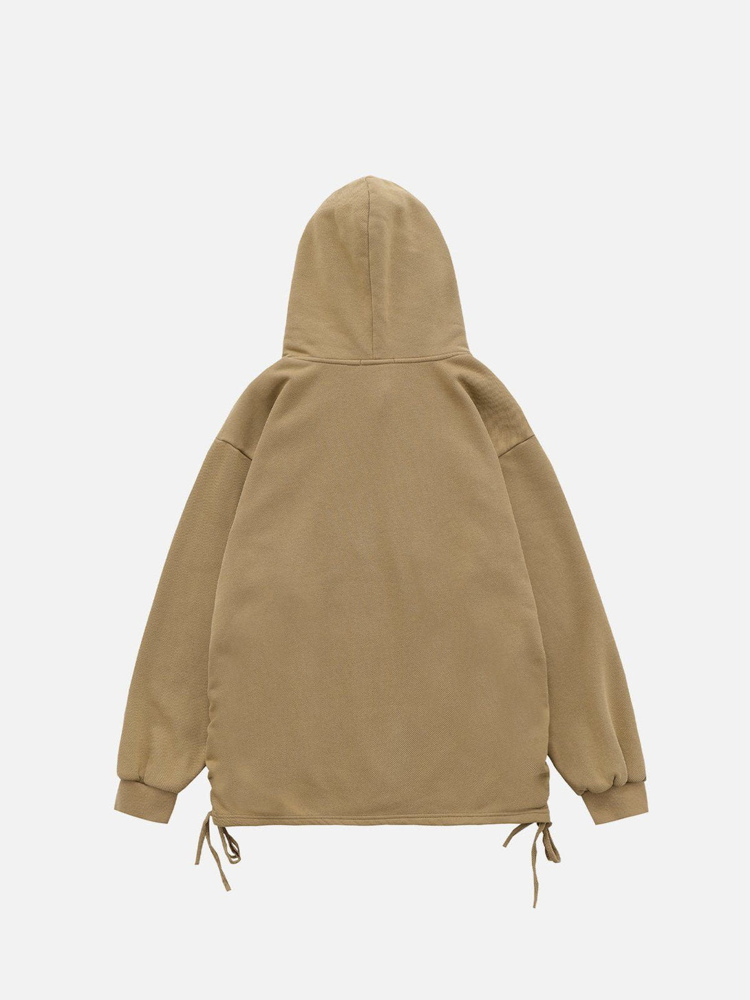 Ellesey - Hem Drawstring Letter Hoodie- Streetwear Fashion - ellesey.com