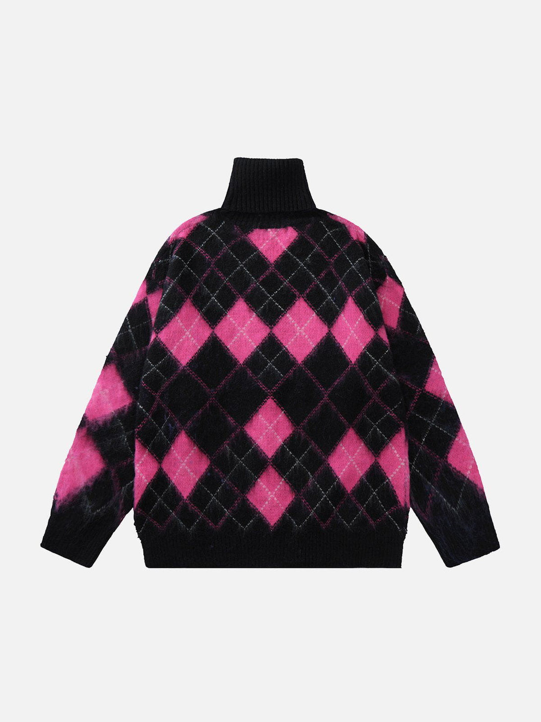 Ellesey - High Neck Diamond Color Block Sweater-Streetwear Fashion - ellesey.com