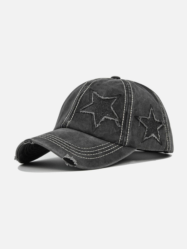 Ellesey - Hole Star Washed Hat- Streetwear Fashion - ellesey.com