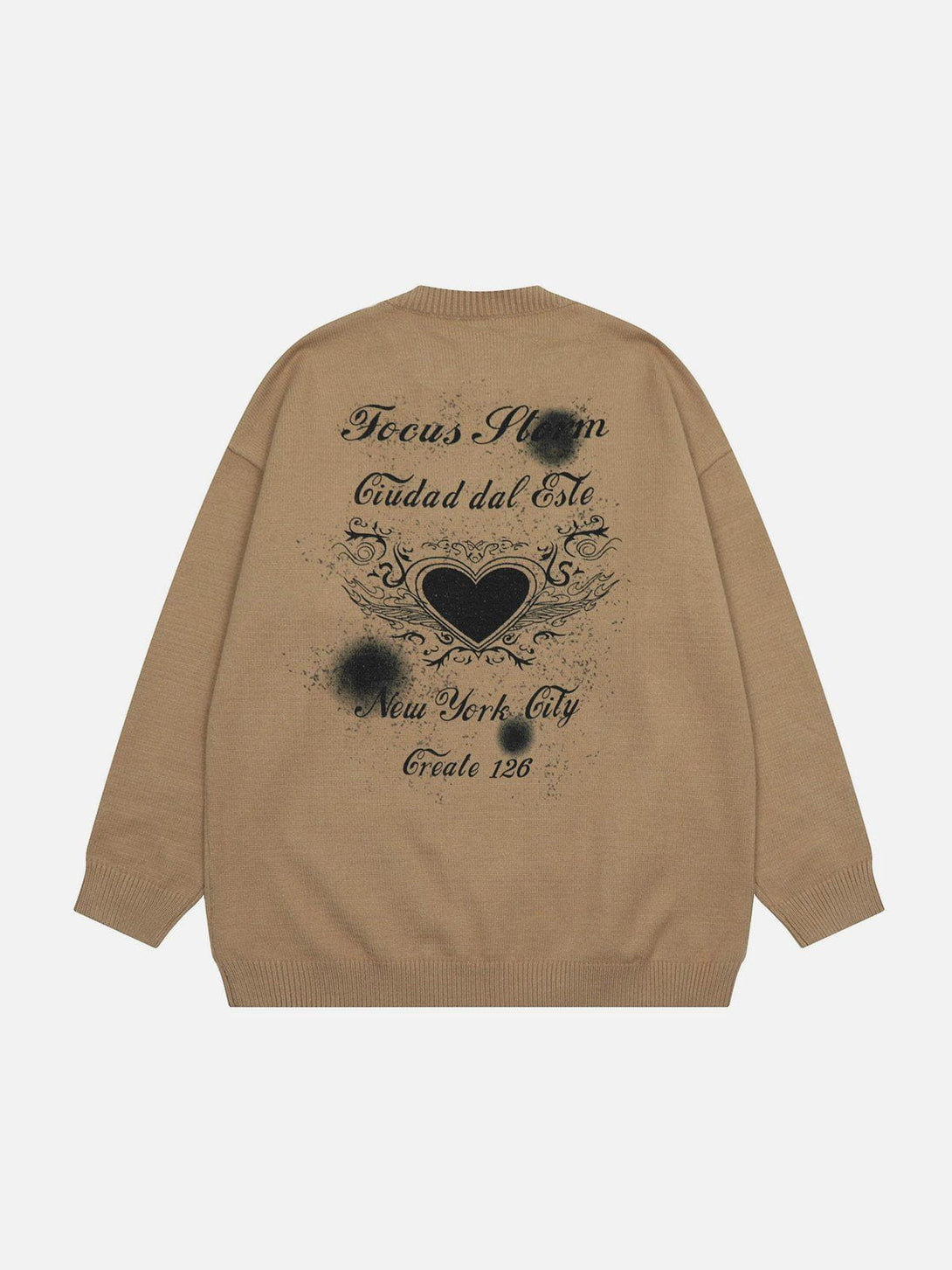 Ellesey - Inkjet Heart Print Sweater-Streetwear Fashion - ellesey.com