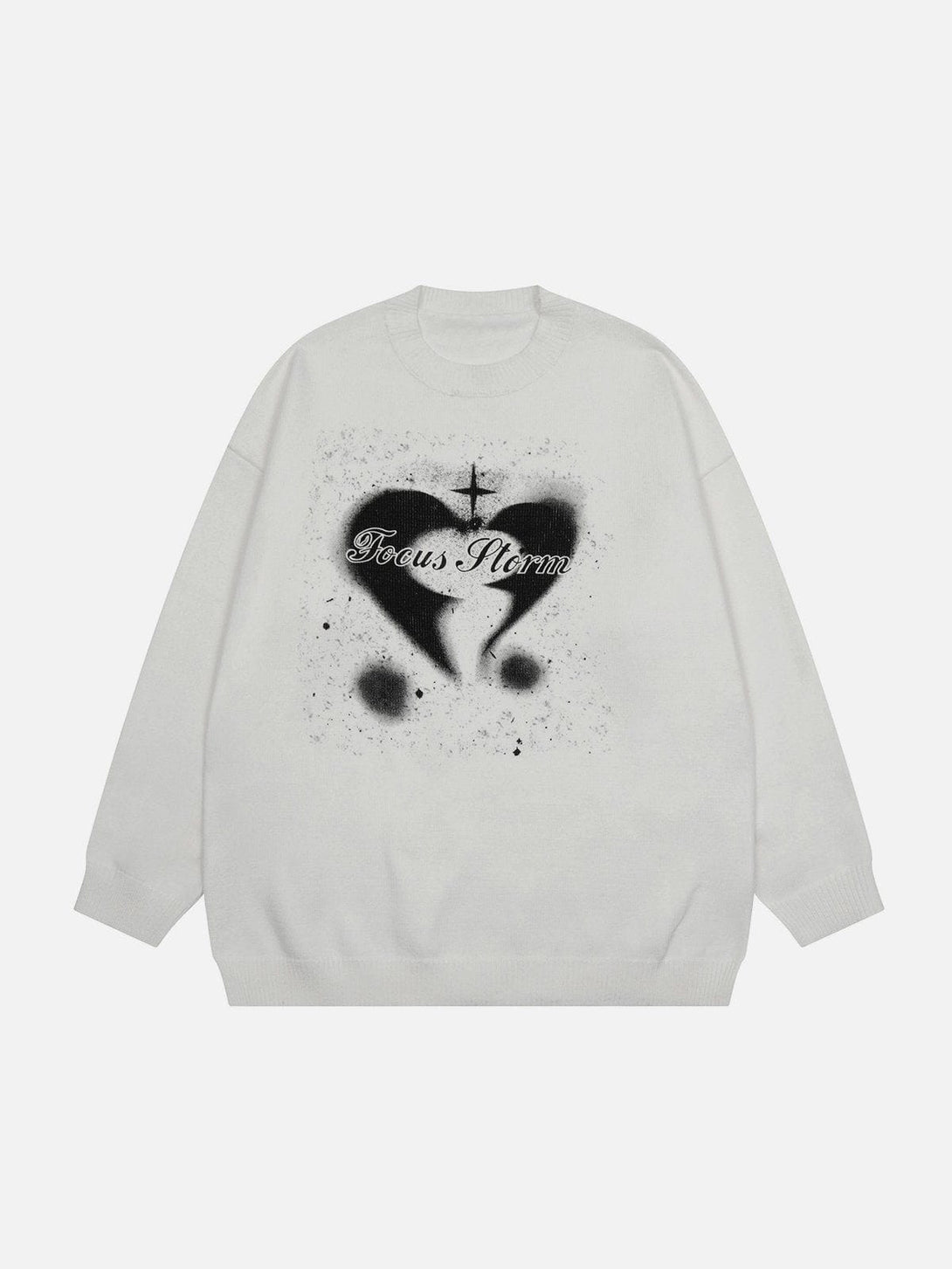 Ellesey - Inkjet Heart Print Sweater-Streetwear Fashion - ellesey.com