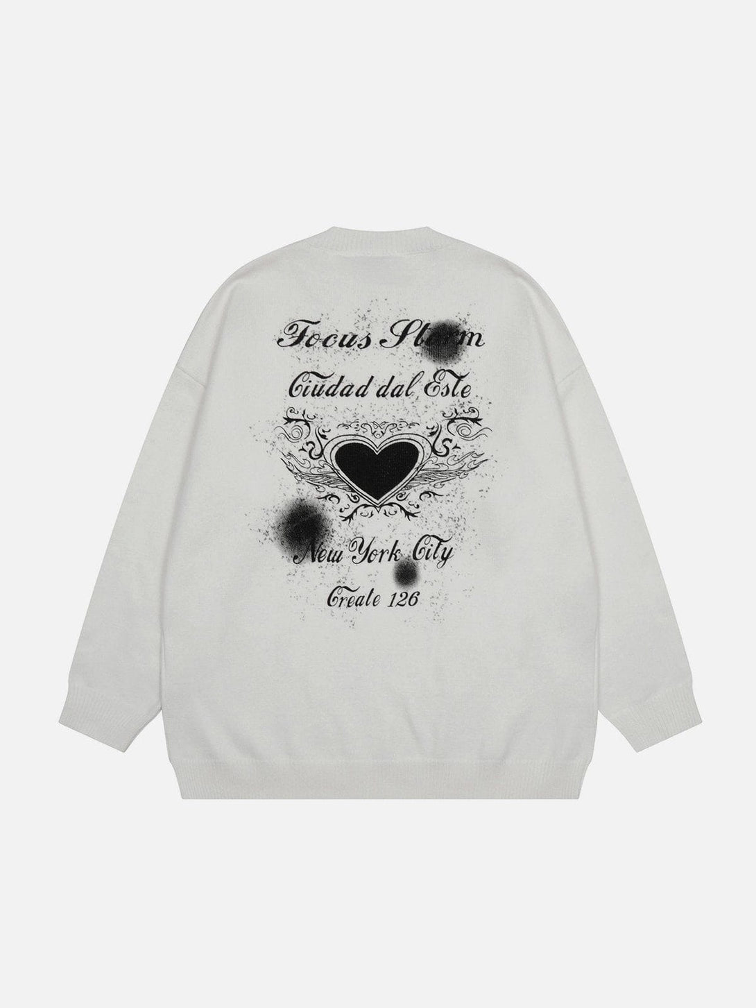 Ellesey - Inkjet Heart Print Sweater-Streetwear Fashion - ellesey.com