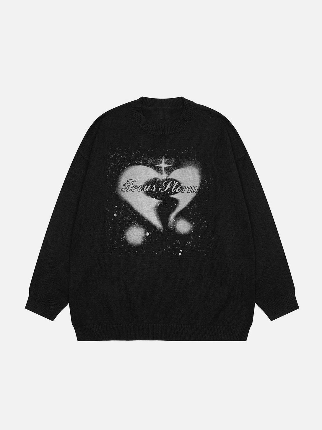 Ellesey - Inkjet Heart Print Sweater-Streetwear Fashion - ellesey.com