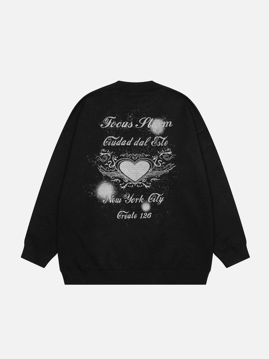 Ellesey - Inkjet Heart Print Sweater-Streetwear Fashion - ellesey.com