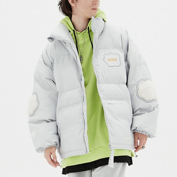 Ellesey - Irregular Cloud Embroidery Winter Coat-Streetwear Fashion - ellesey.com