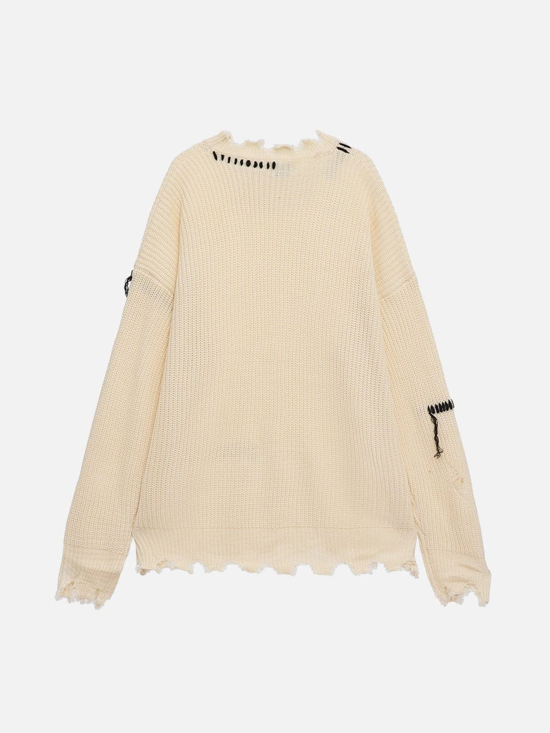 Ellesey - Irregular Edges Hole Sweater-Streetwear Fashion - ellesey.com