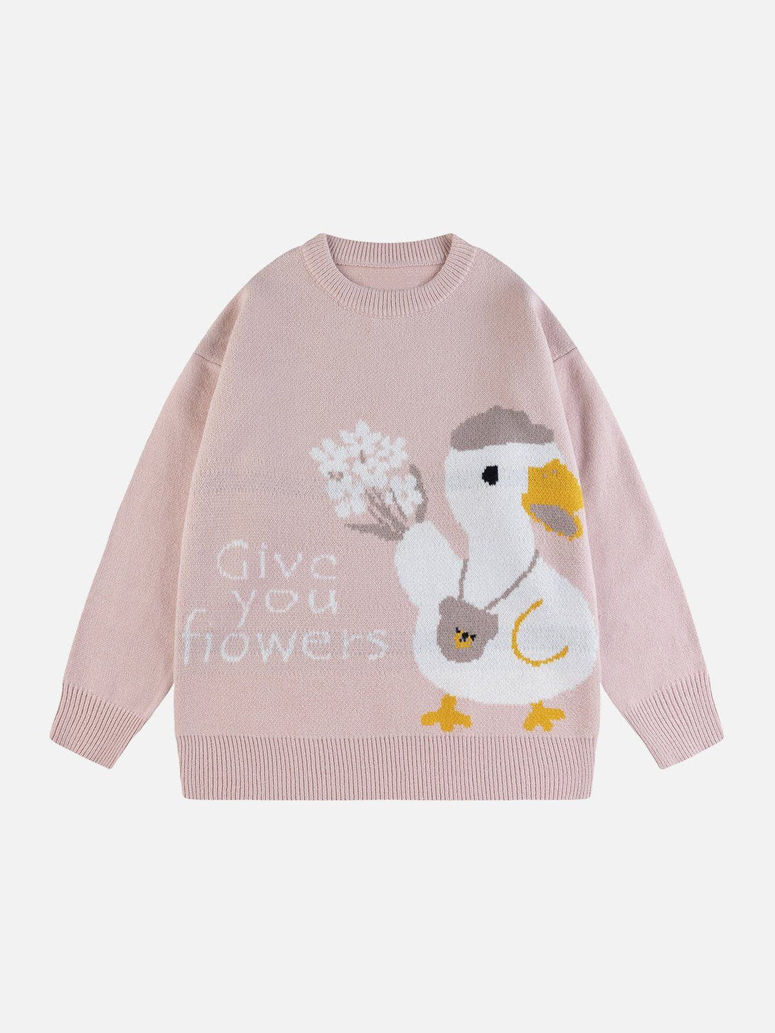 Ellesey - Jacquard Cartoon Duck Sweater-Streetwear Fashion - ellesey.com