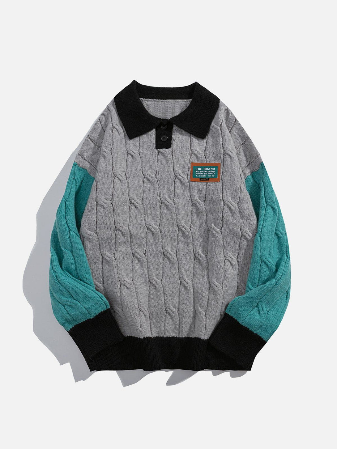 Ellesey - Jacquard Patchwork Sweater-Streetwear Fashion - ellesey.com