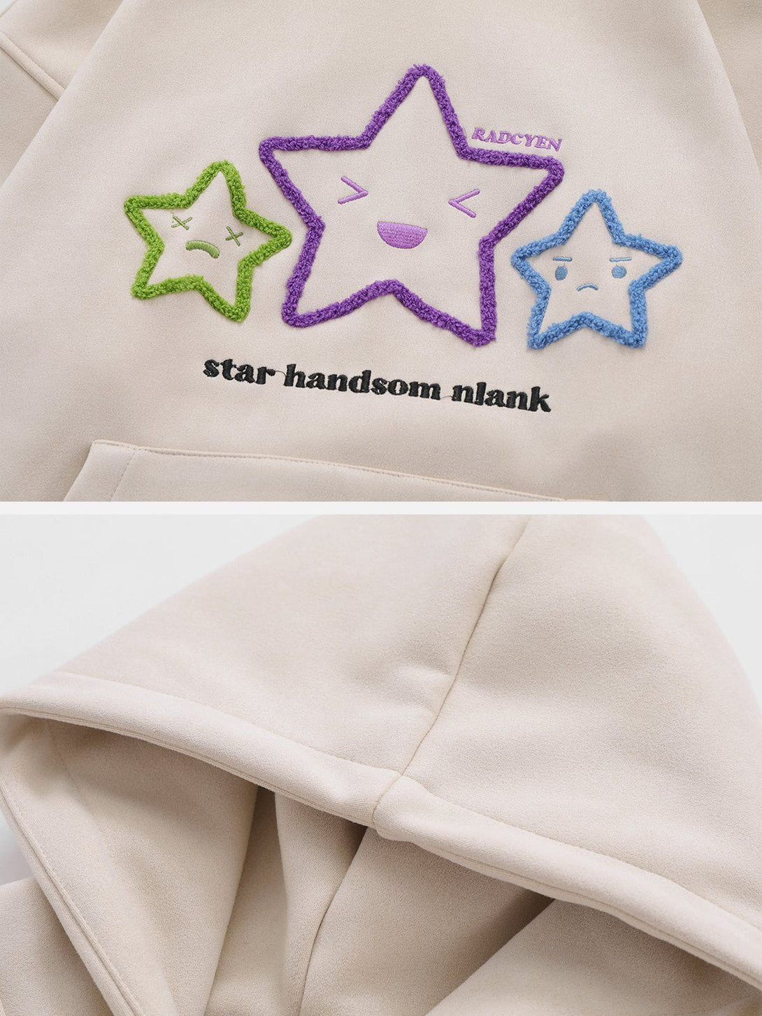 Ellesey - Knitting Embroidery Star Hoodie- Streetwear Fashion - ellesey.com