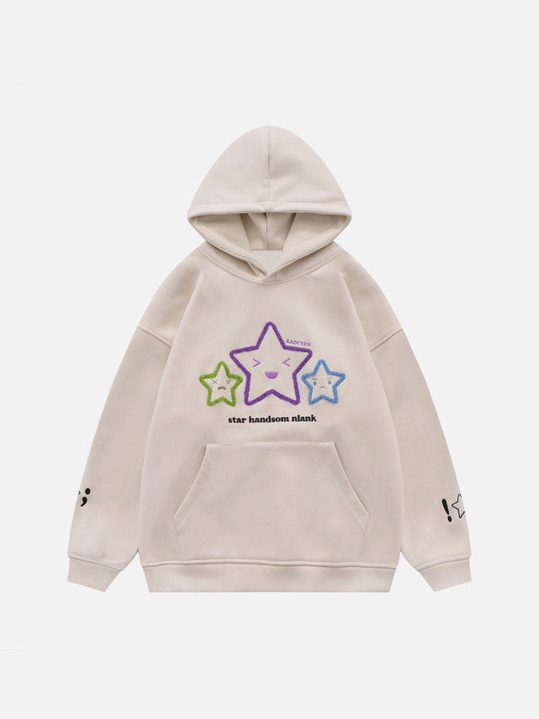 Ellesey - Knitting Embroidery Star Hoodie- Streetwear Fashion - ellesey.com