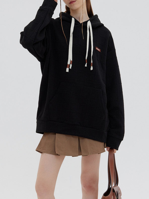 Ellesey - Labeled Drawstring Hoodie- Streetwear Fashion - ellesey.com