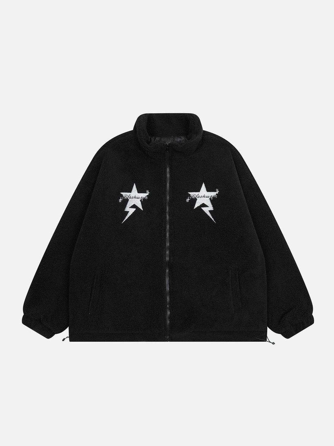 Ellesey - Lamb Applique Sherpa Coat-Streetwear Fashion - ellesey.com