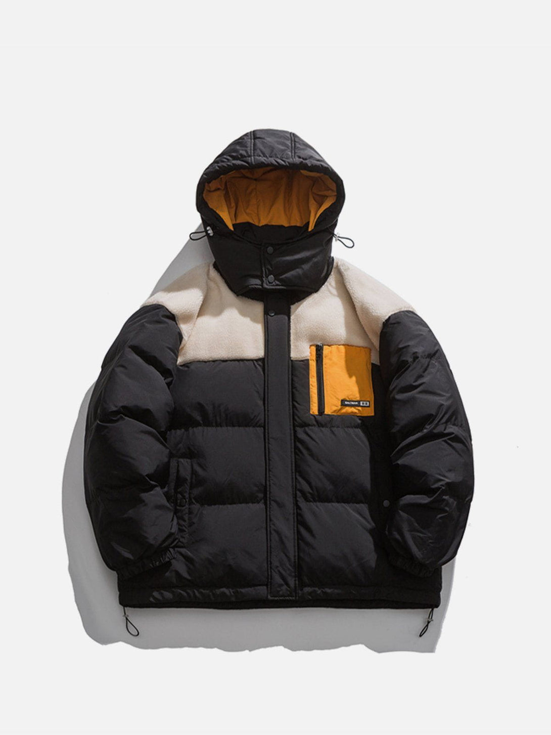 Ellesey - Lambswool Splicing Winter Coat-Streetwear Fashion - ellesey.com